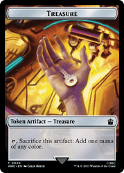 Fish // Treasure (0030) Double-Sided Token [Doctor Who Tokens] Magic: The Gathering