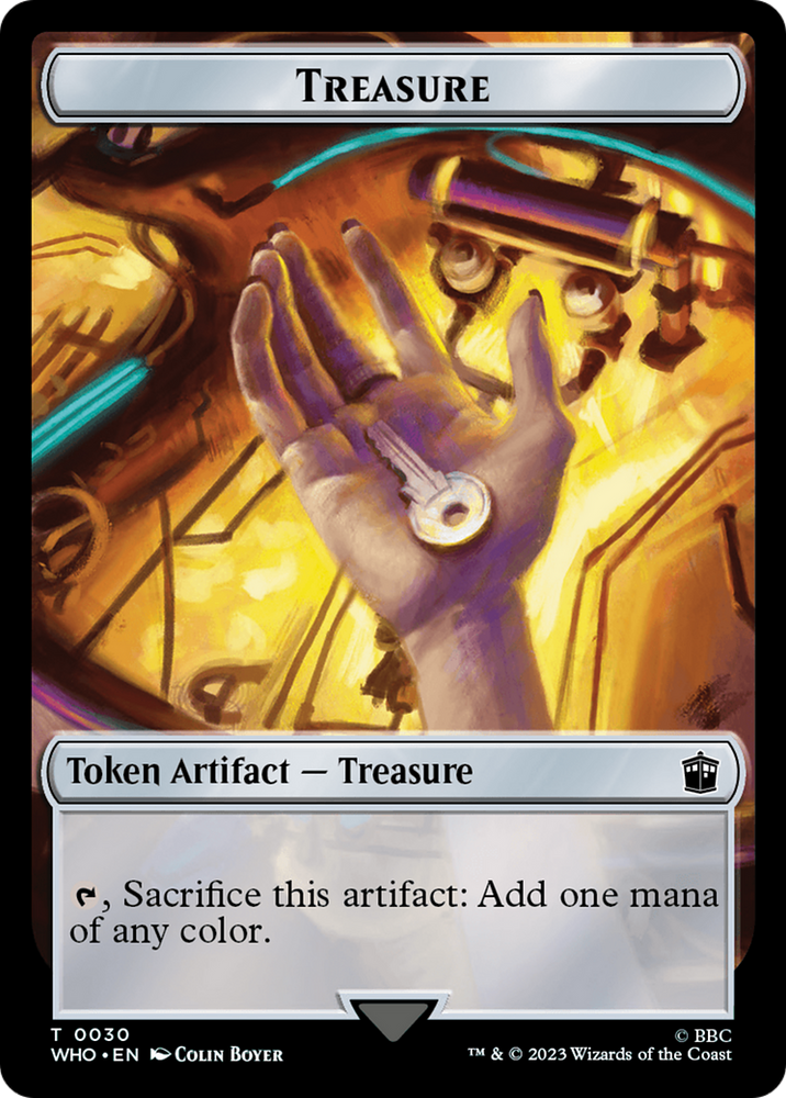Soldier // Treasure (0030) Double-Sided Token [Doctor Who Tokens] Magic: The Gathering
