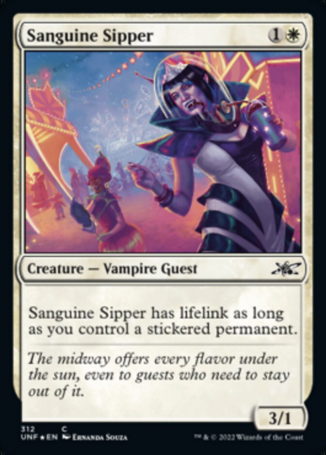 Sanguine Sipper (Galaxy Foil) [Unfinity] Magic: The Gathering