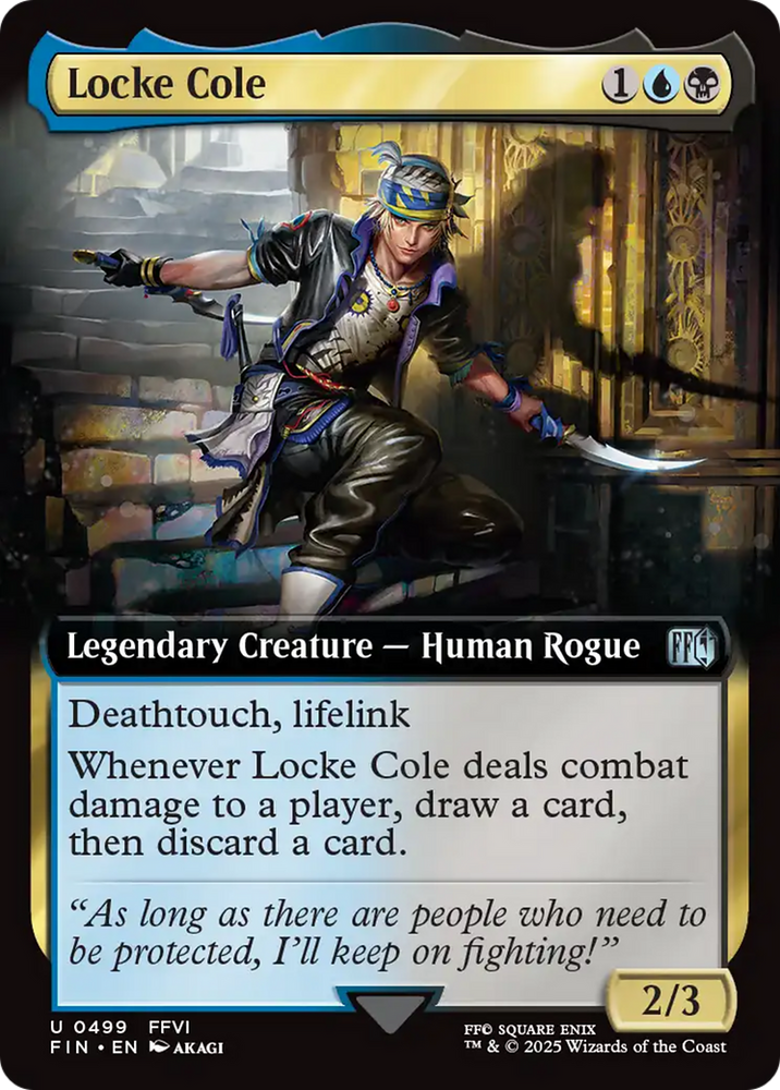 Locke Cole (Extended Art) [FINAL FANTASY] Magic: The Gathering