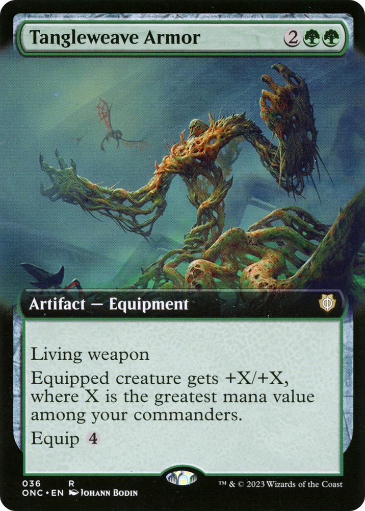 Tangleweave Armor (Extended Art) [Phyrexia: All Will Be One Commander] Magic: The Gathering