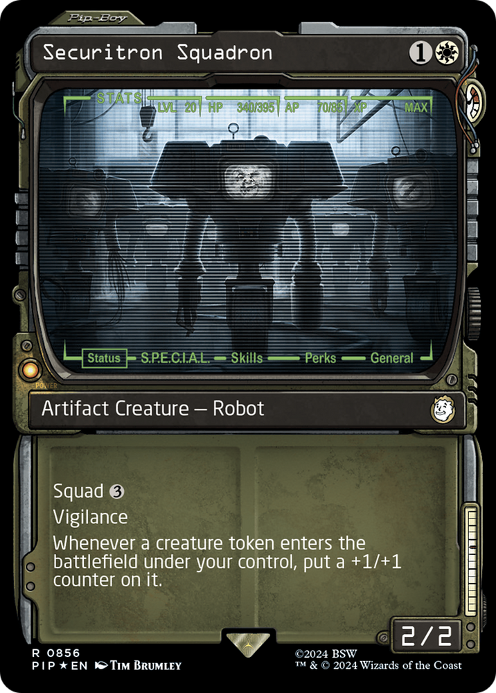 Securitron Squadron (Showcase) (Surge Foil) [Fallout] Magic: The Gathering