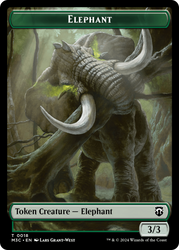 Elephant // Beast (0016) Double-Sided Token [Modern Horizons 3 Commander Tokens] Magic: The Gathering