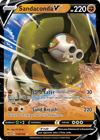 Sandaconda V (108/192) [Sword & Shield: Rebel Clash] Pokémon
