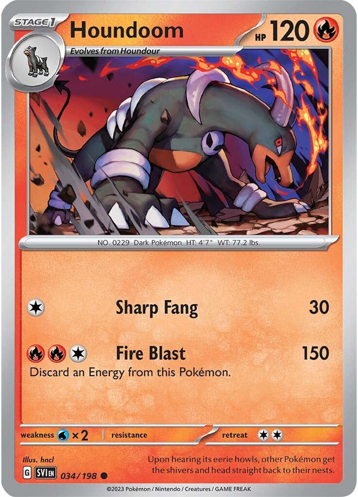 Houndoom (034/198) [Scarlet & Violet: Base Set] Pokémon