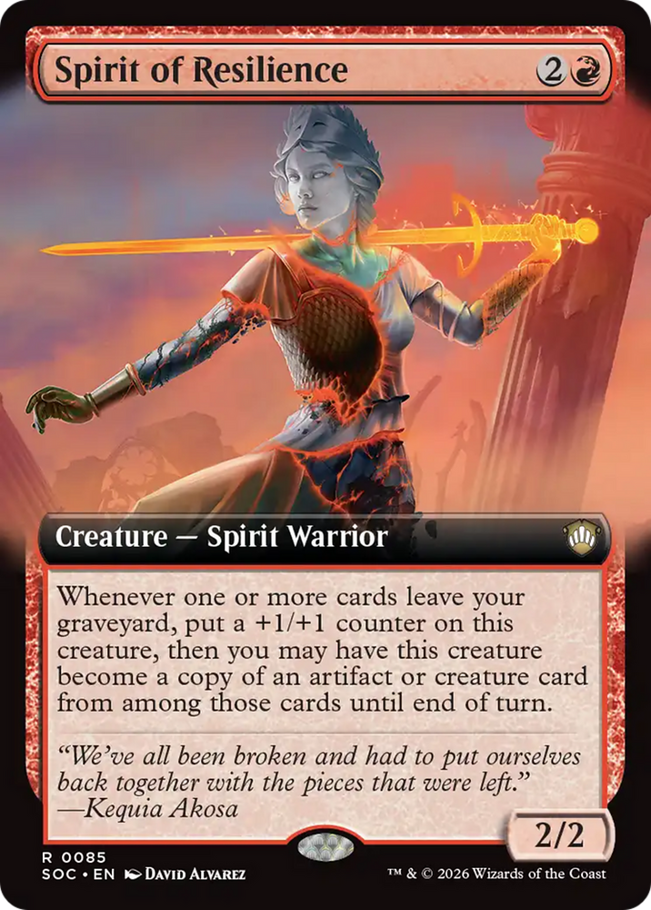 Spirit of Resilience (Extended Art) [Secrets of Strixhaven Commander] Magic: The Gathering