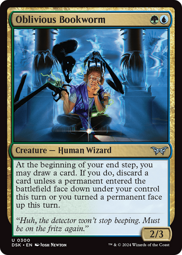 Oblivious Bookworm (0300) [Duskmourn: House of Horror] Magic: The Gathering