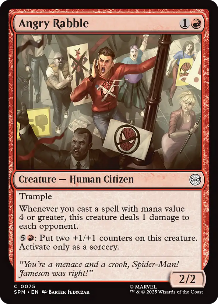 Angry Rabble [Marvel's Spider-Man] Magic: The Gathering