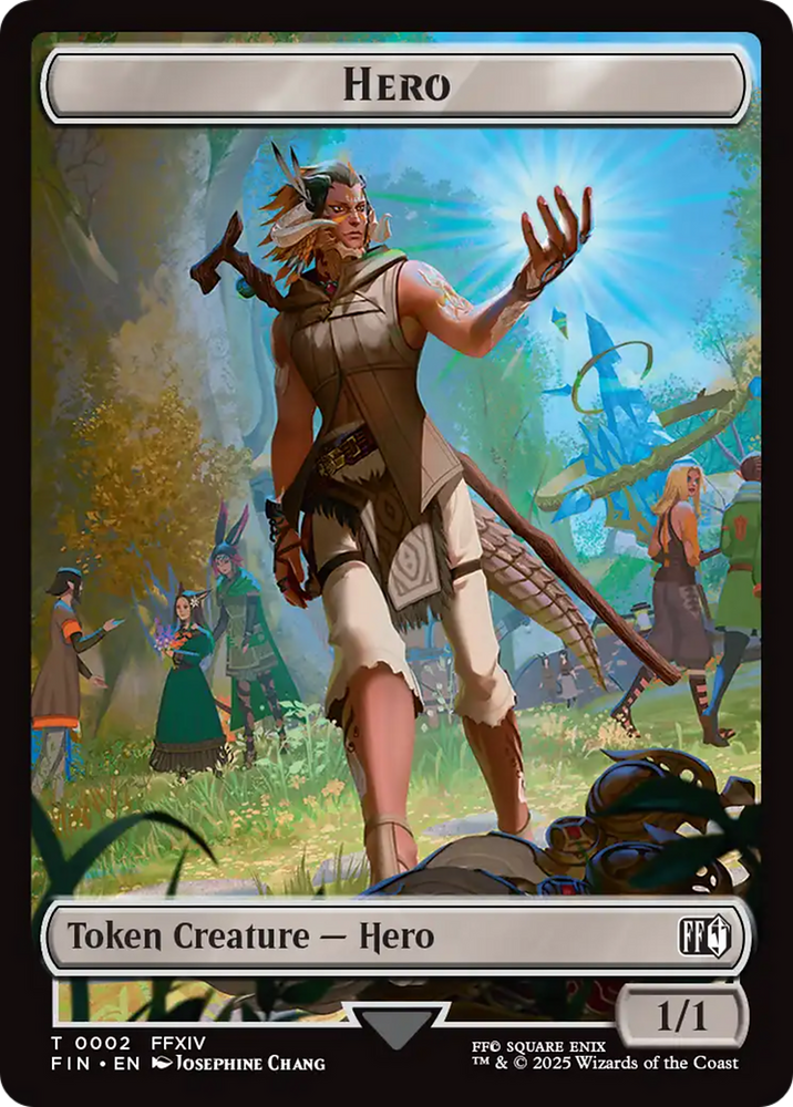 Hero (0002) // Knight Double-Sided Token [FINAL FANTASY Tokens] Magic: The Gathering