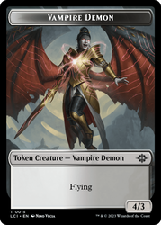 Fungus Dinosaur // Vampire Demon Double-Sided Token [The Lost Caverns of Ixalan Tokens] Magic: The Gathering
