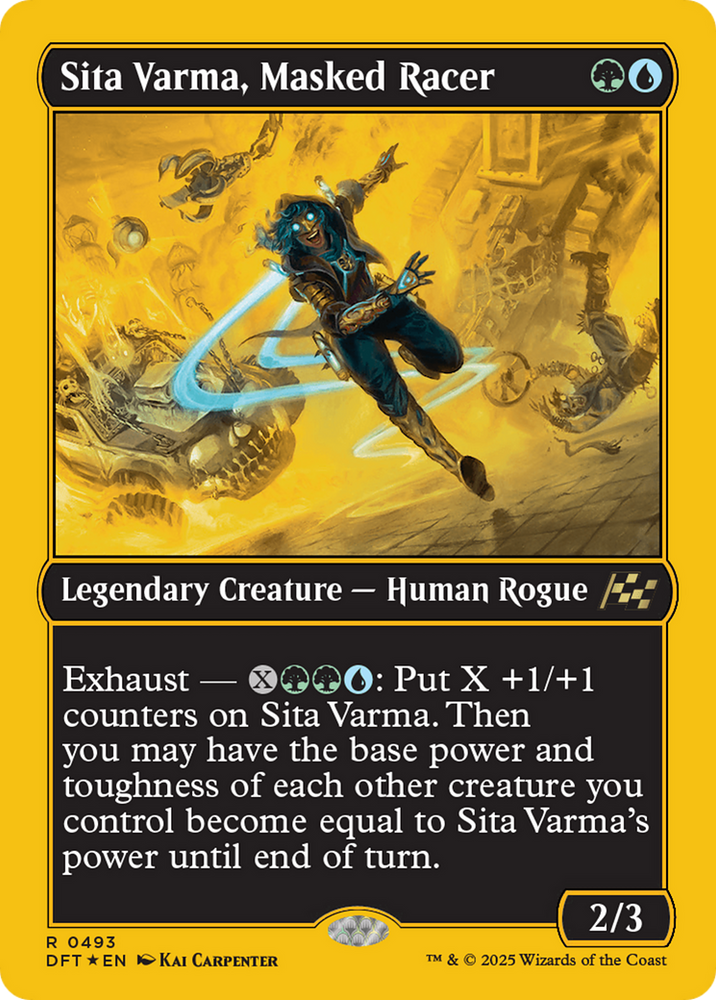 Sita Varma, Masked Racer (First-Place Foil) [Aetherdrift] Magic: The Gathering