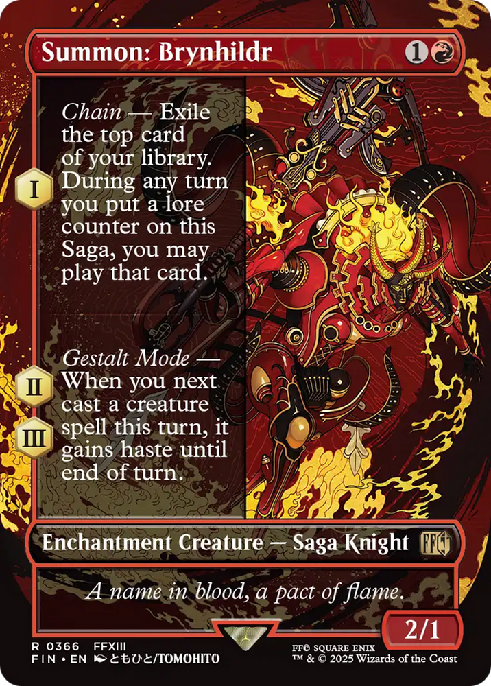 Summon: Brynhildr (Borderless) [FINAL FANTASY] Magic: The Gathering