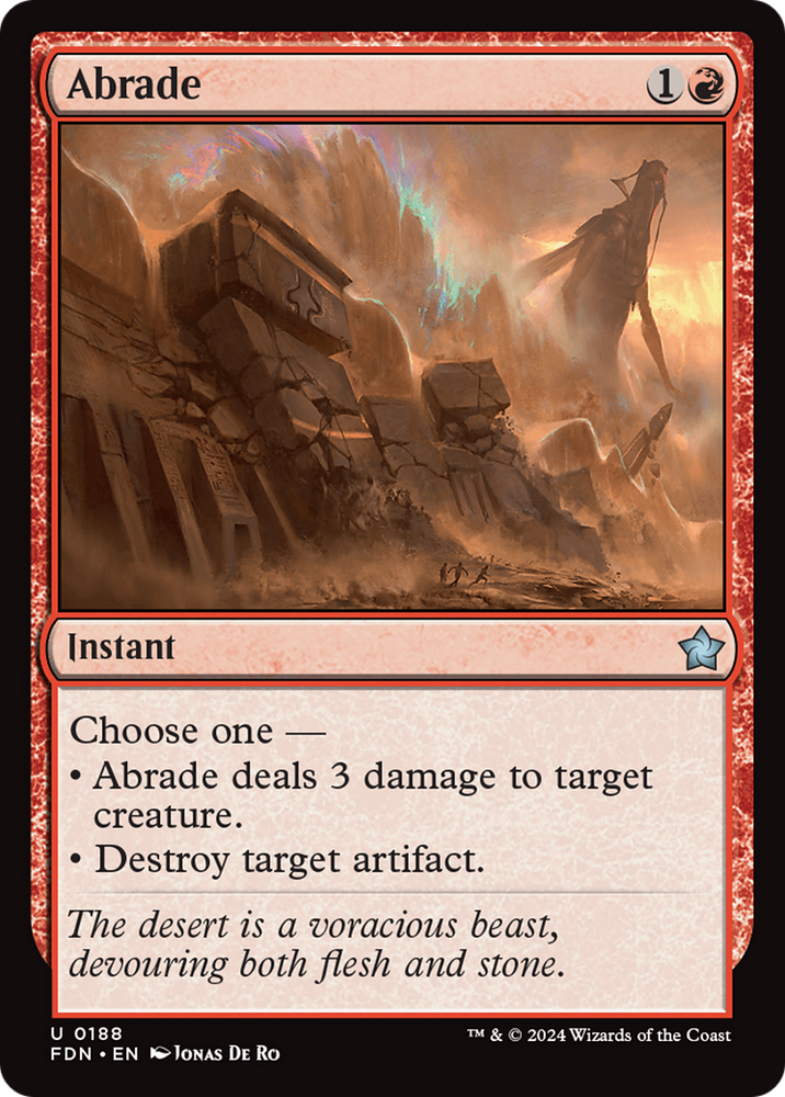 Abrade [Foundations] Magic: The Gathering