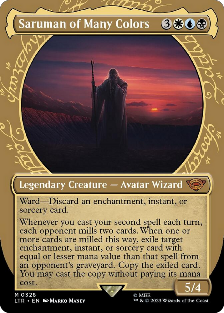 Saruman of Many Colors (Showcase Ring Frame) [The Lord of the Rings: Tales of Middle-Earth] Magic: The Gathering