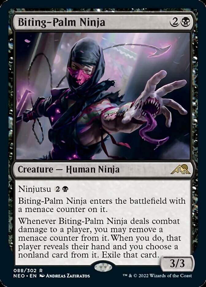 Biting-Palm Ninja [Kamigawa: Neon Dynasty] Magic: The Gathering