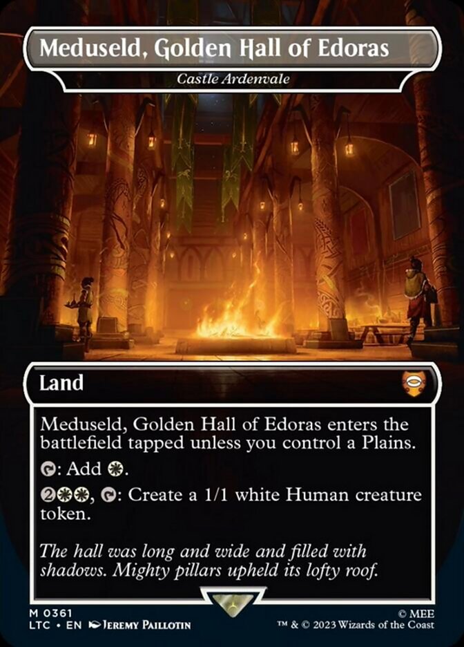 Meduseld, Golden Hall of Edoras - Castle Ardenvale (Borderless) [The Lord of the Rings: Tales of Middle-Earth Commander] Magic: The Gathering