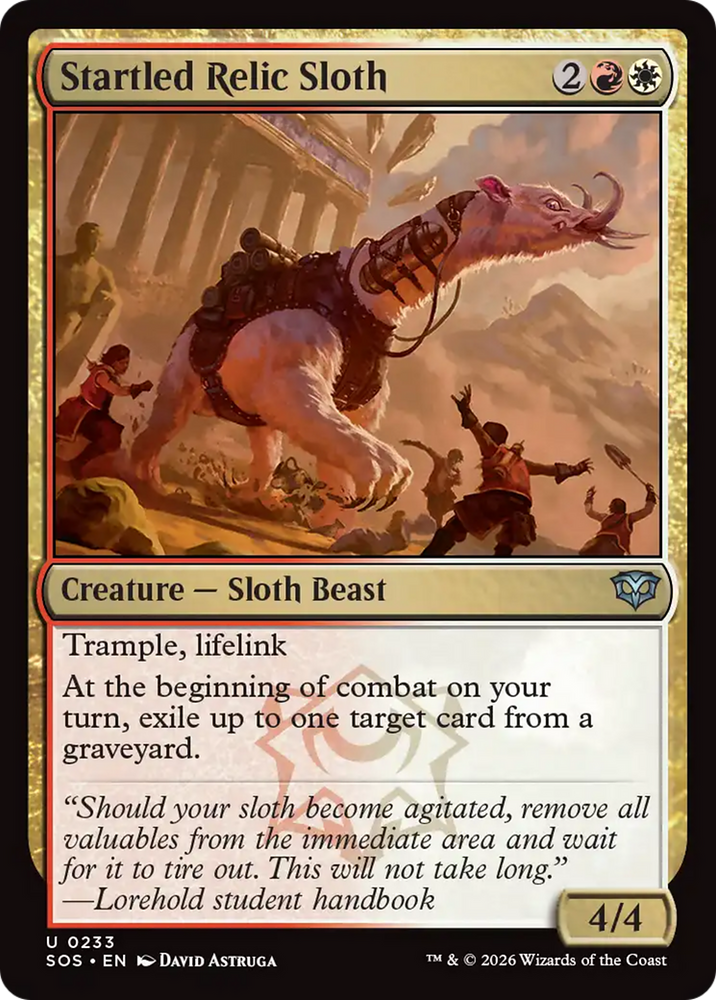 Startled Relic Sloth [Secrets of Strixhaven] Magic: The Gathering