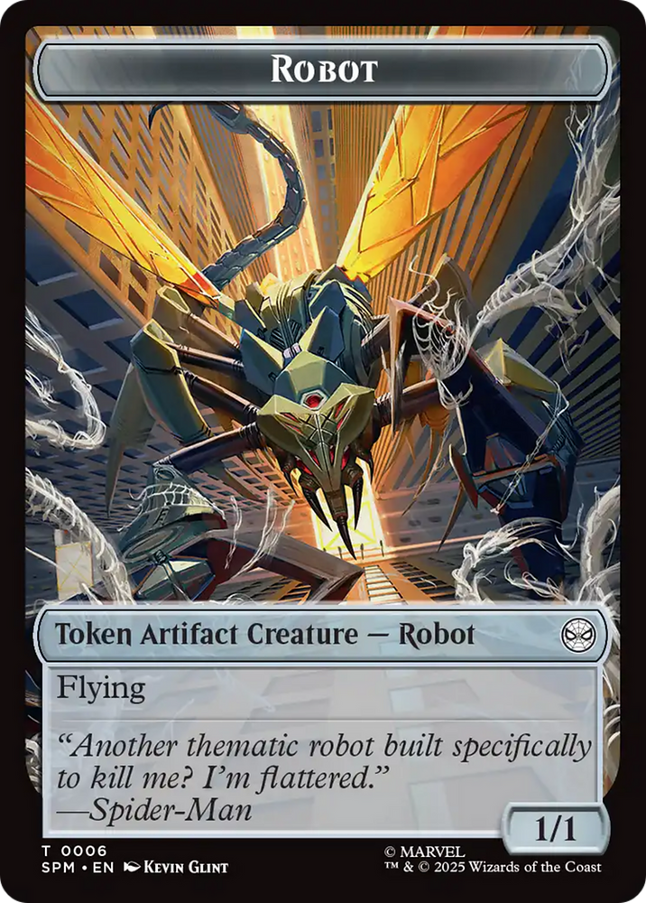 Food // Robot Double-Sided Token [Marvel's Spider-Man Tokens] Magic: The Gathering