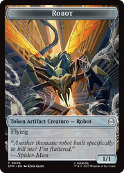 Food // Robot Double-Sided Token [Marvel's Spider-Man Tokens] Magic: The Gathering