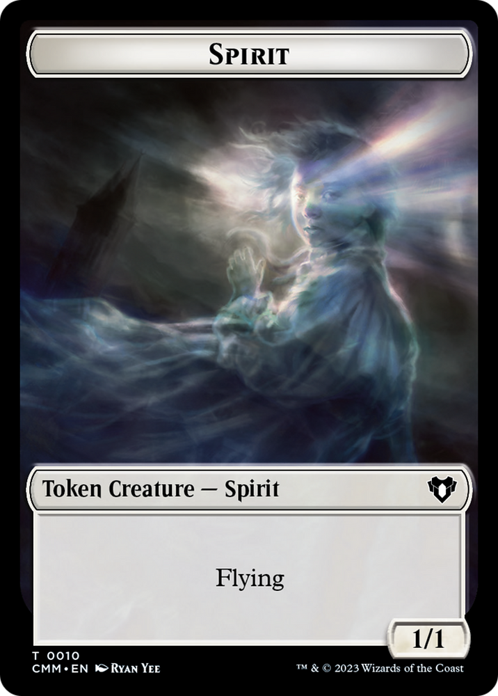 Spirit (0010) // Graveborn Double-Sided Token [Commander Masters Tokens] Magic: The Gathering