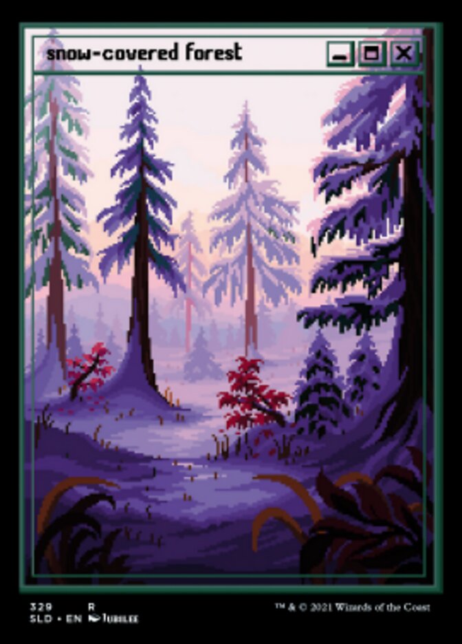 Snow-Covered Forest (Foil Etched) [Secret Lair Drop Series] Magic: The Gathering
