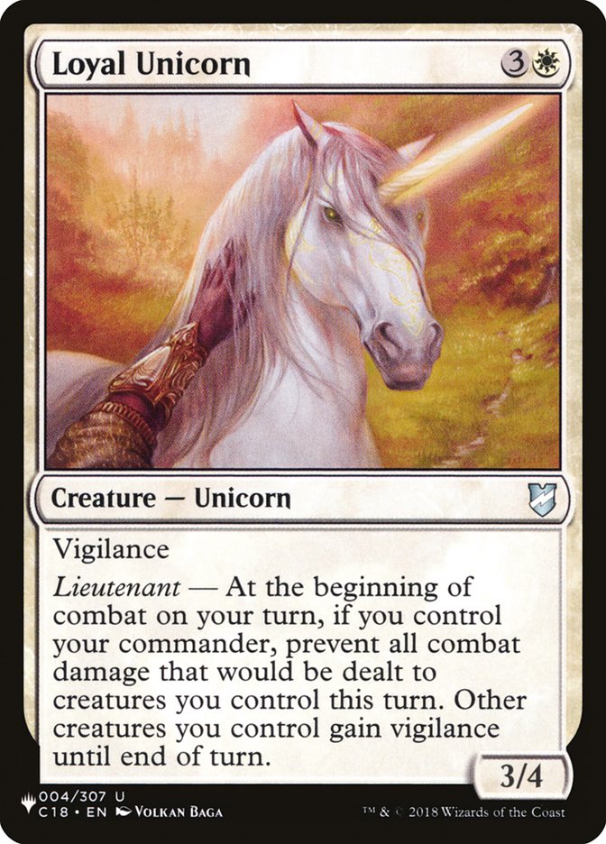 Loyal Unicorn [The List] Magic: The Gathering