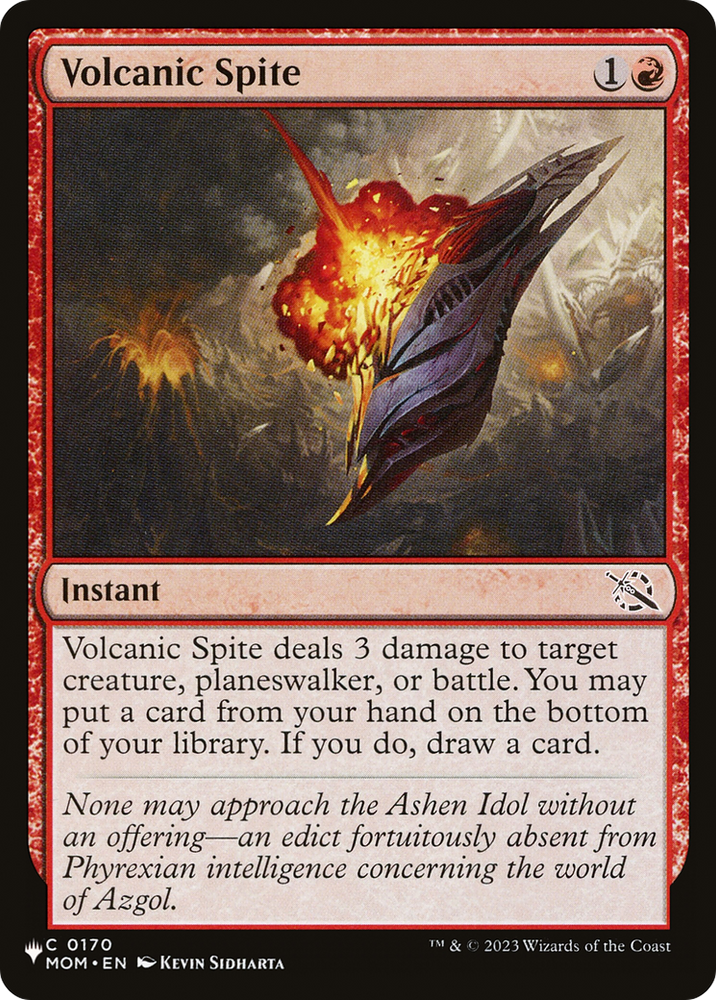 Volcanic Spite [The List] Magic: The Gathering