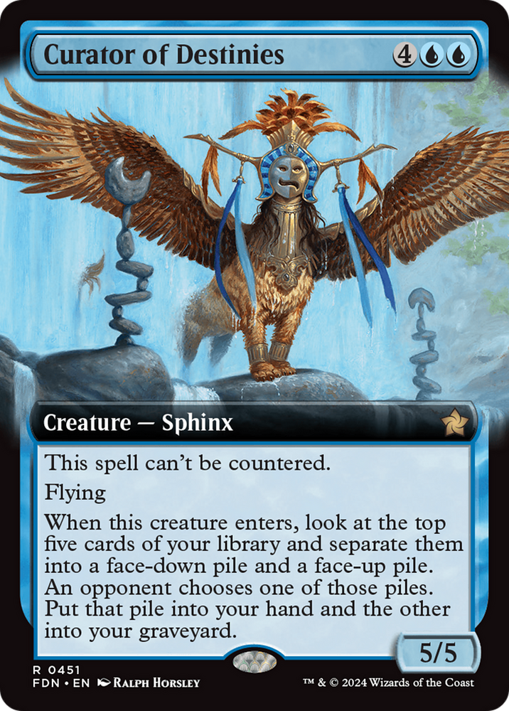 Curator of Destinies (Extended Art) [Foundations] Magic: The Gathering