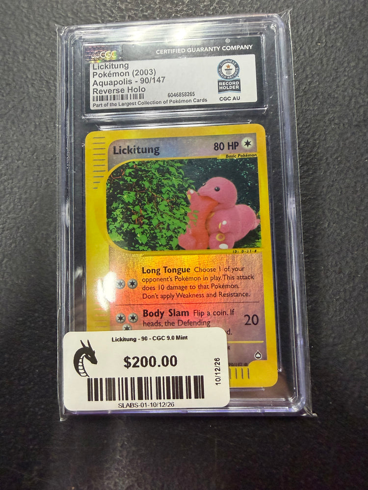 Lickitung - 90 - CGC 9.0 Mint - Item only (Common) Pokemon