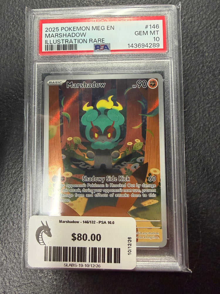 Marshadow - 146/132 - PSA 10.0 GEM - MT -  (Illustration Rare) Pokemon