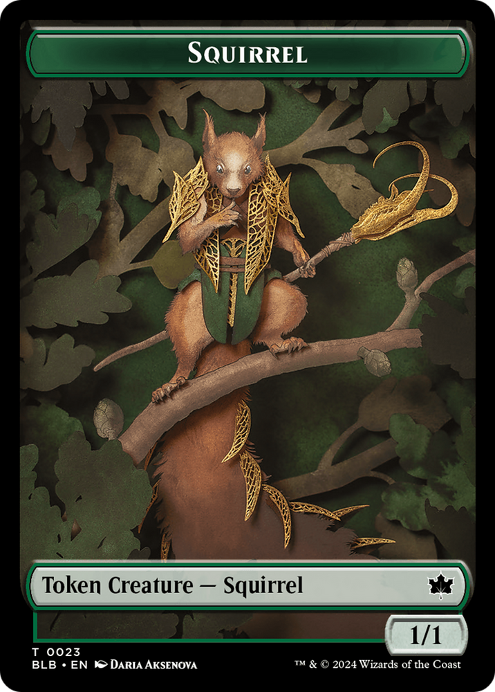 Squirrel // Darkstar Augur Double-Sided Token [Bloomburrow Tokens] Magic: The Gathering