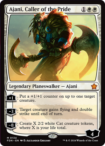 Ajani, Caller of the Pride [Foundations] Magic: The Gathering