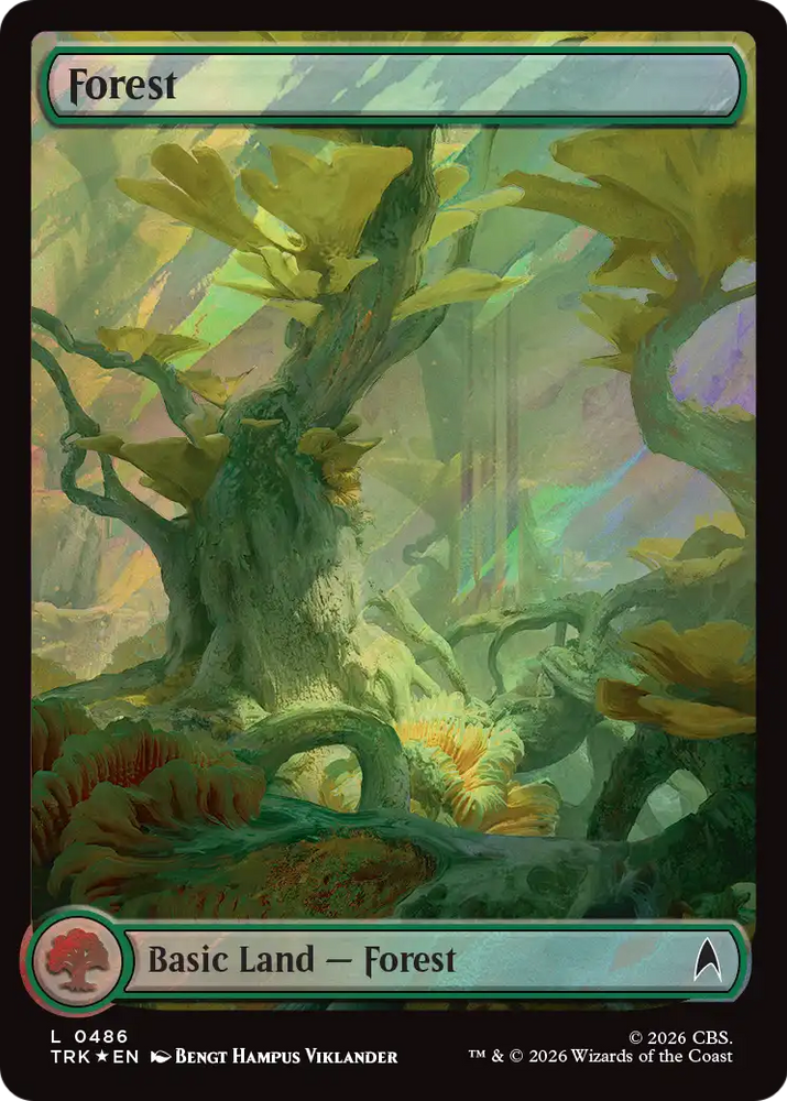 Forest (0486) (Surge Foil) [Star Trek] Magic: The Gathering