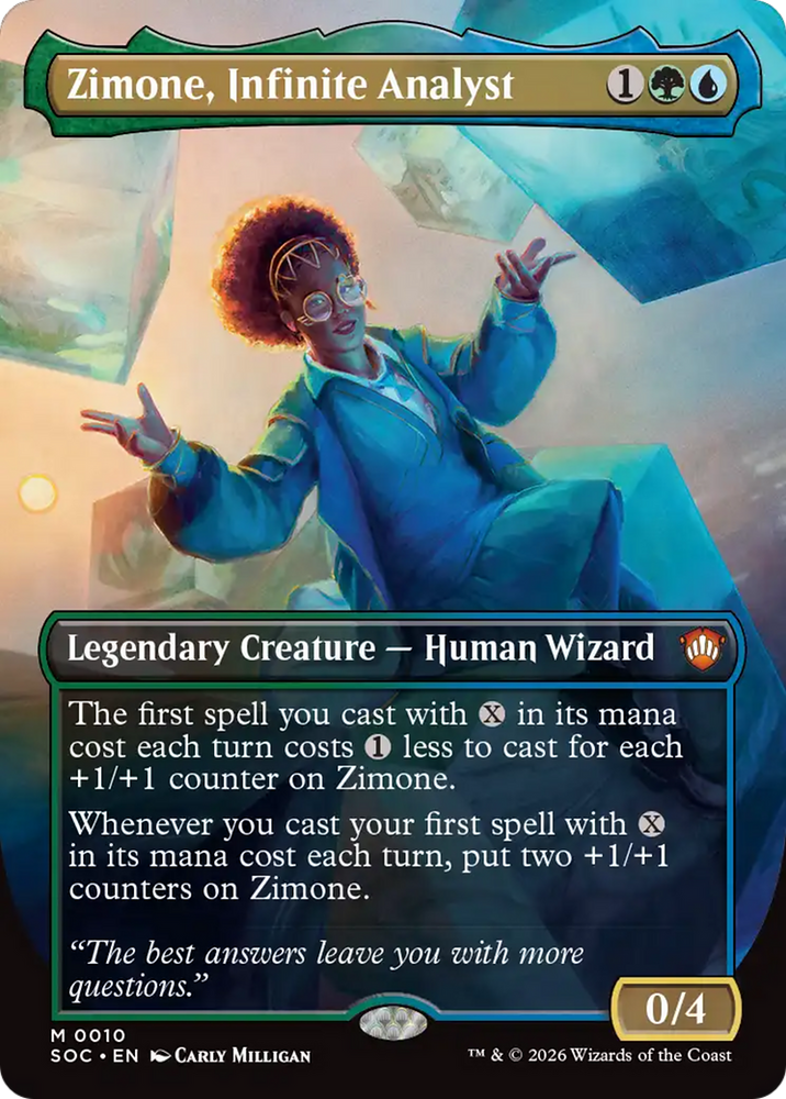 Zimone, Infinite Analyst (Borderless) [Secrets of Strixhaven Commander] Magic: The Gathering