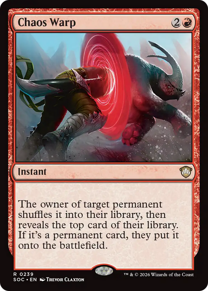 Chaos Warp [Secrets of Strixhaven Commander] Magic: The Gathering