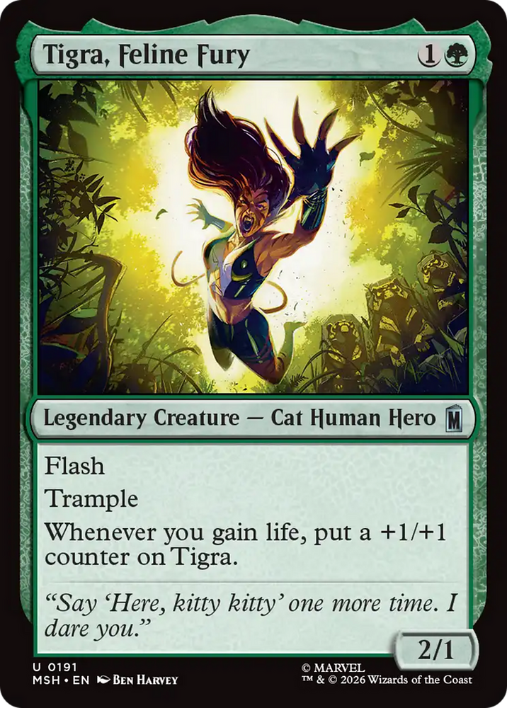 Tigra, Feline Fury [Marvel Super Heroes] Magic: The Gathering
