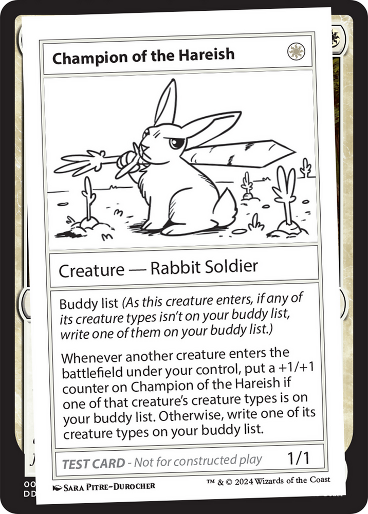 Champion of the Hareish [Mystery Booster 2 Playtest Cards] Magic: The Gathering