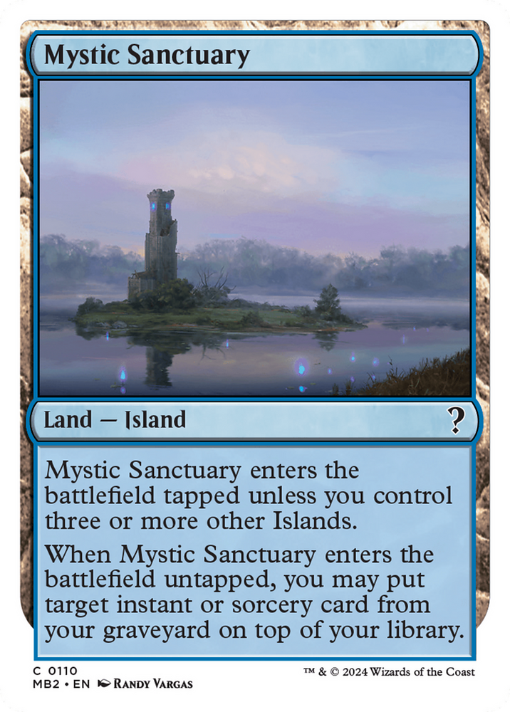Mystic Sanctuary (White Border) [Mystery Booster 2] Magic: The Gathering