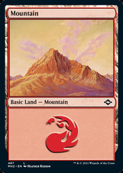 Mountain (487) (Foil Etched) [Modern Horizons 2] Magic: The Gathering