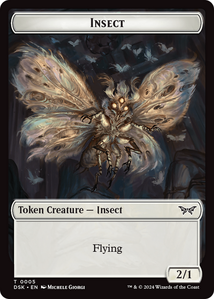 Insect (0005) Token [Duskmourn: House of Horror Tokens] Magic: The Gathering