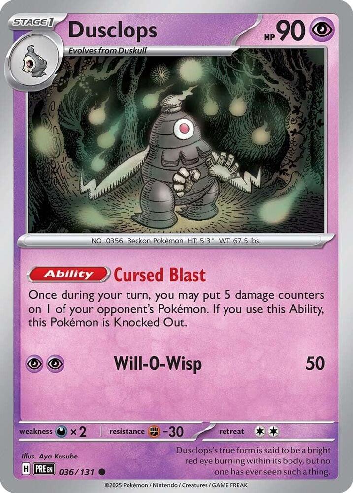 Dusclops (036/131) [Scarlet & Violet: Prismatic Evolutions] Pokémon