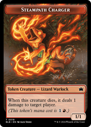 Treasure // Steampath Charger Double-Sided Token [Bloomburrow Tokens] Magic: The Gathering