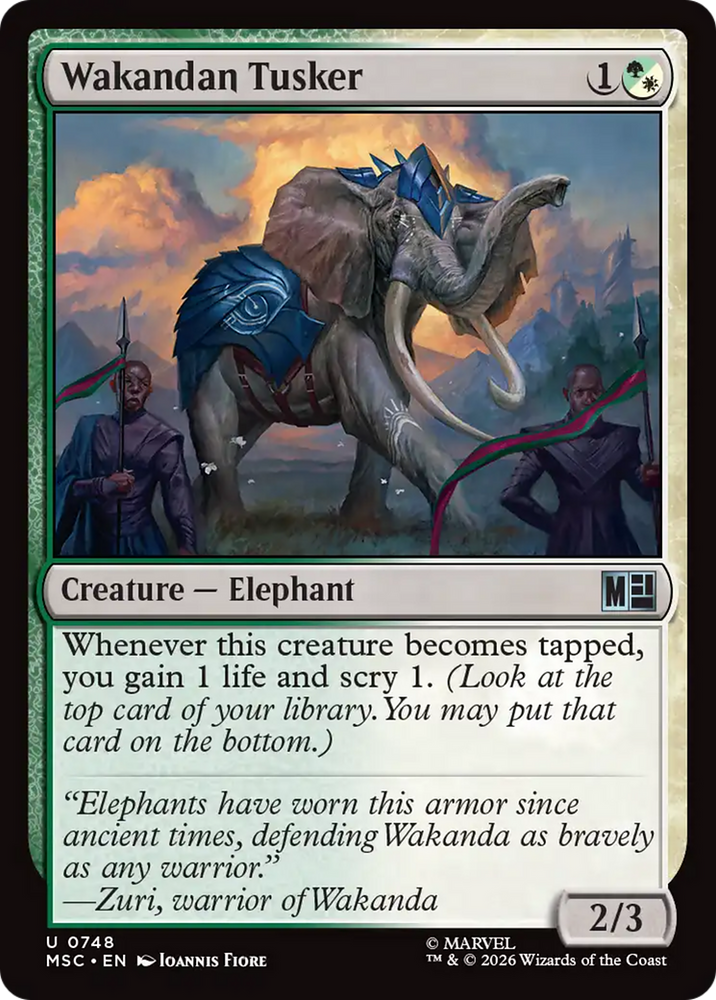 Wakandan Tusker [Marvel Super Heroes Commander] Magic: The Gathering