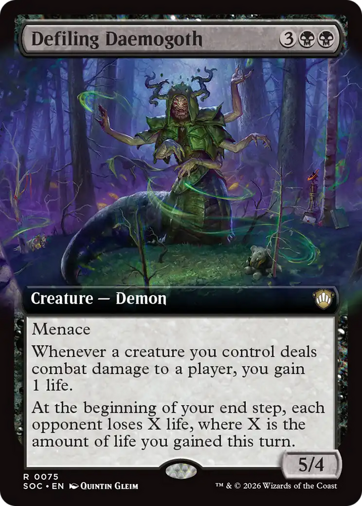 Defiling Daemogoth (Extended Art) [Secrets of Strixhaven Commander] Magic: The Gathering