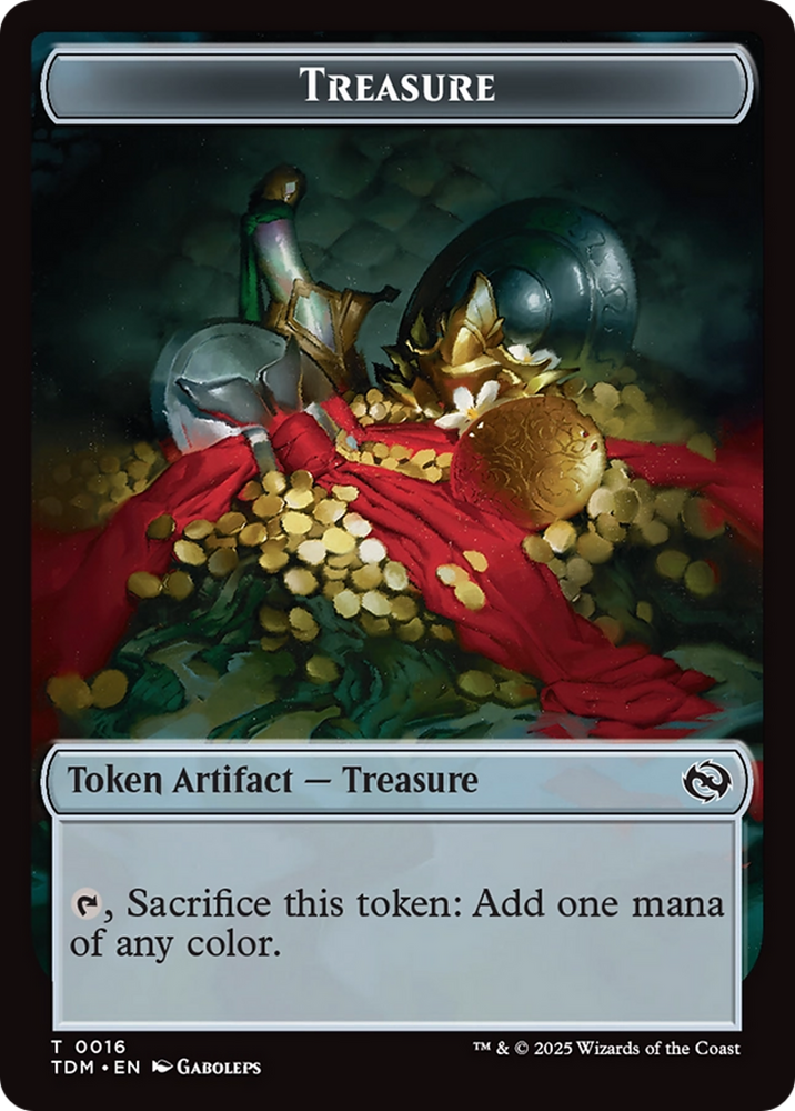 Elephant // Treasure Double-Sided Token [Tarkir: Dragonstorm Tokens] Magic: The Gathering