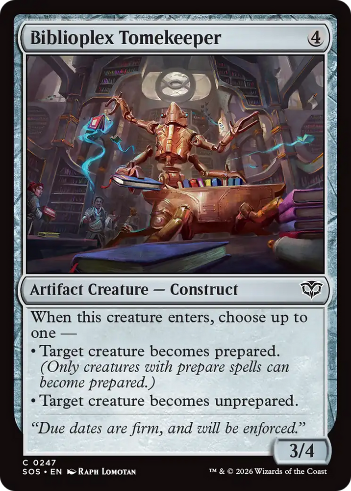 Biblioplex Tomekeeper [Secrets of Strixhaven] Magic: The Gathering