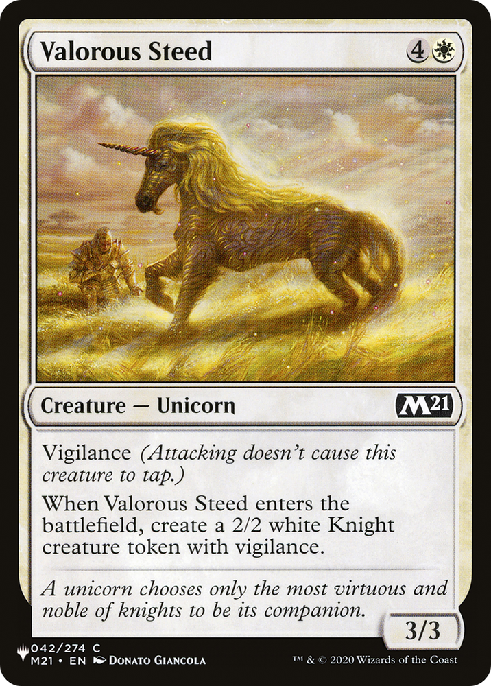 Valorous Steed [The List] Magic: The Gathering