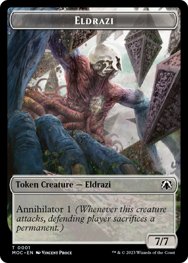 Eldrazi // Angel (4) Double-Sided Token [March of the Machine Commander Tokens] Magic: The Gathering