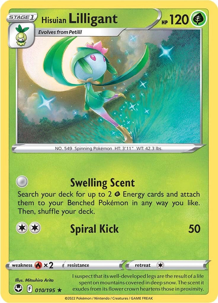 Hisuian Lilligant (010/195) [Sword & Shield: Silver Tempest] Pokémon