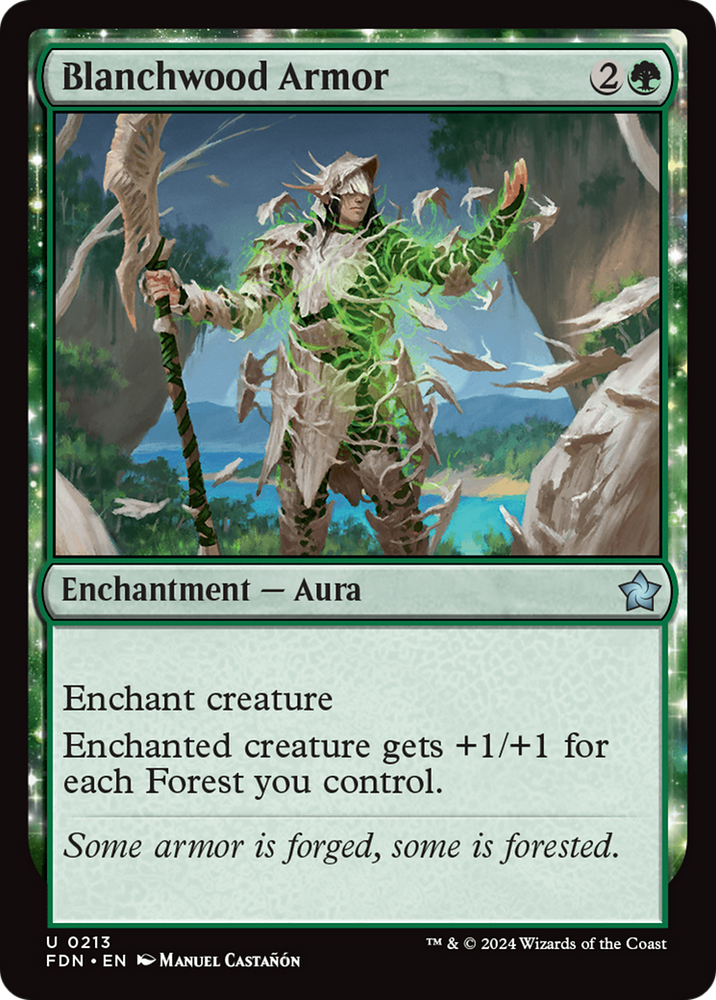 Blanchwood Armor [Foundations] Magic: The Gathering
